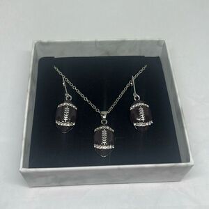 Football Earrings & Necklace